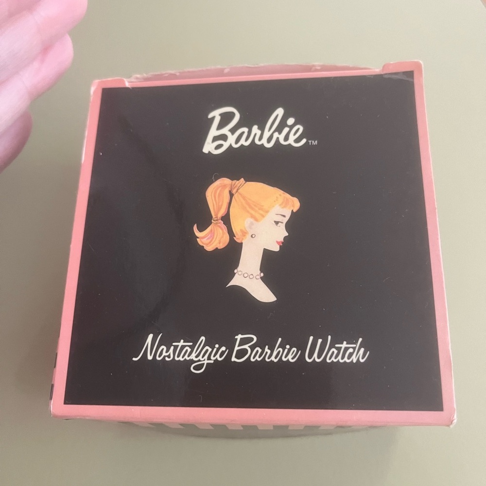 Vintage Barbie Watch: New in box, with Pink and Black Design